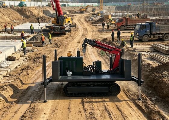 Drilling Rig Hydraulic Crawler With 2-10 TonsTelescopic Crawler Crane