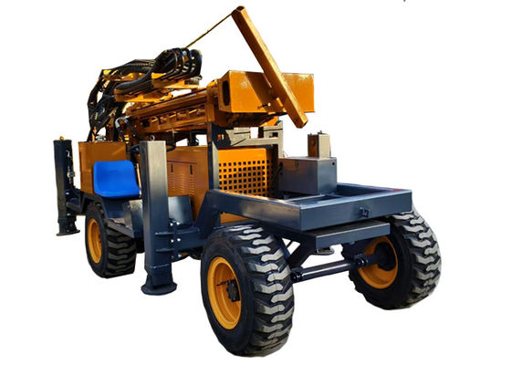 65KW موتور دیزل چرخ آب چاه حفاری ریگ برای کشاورزی / چاه های زمین گرم