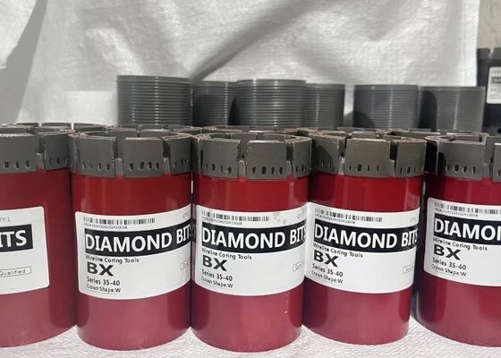 NX BX قطره حفاری هسته الماس نفوذ شده برای جمع آوری نمونه های هسته سیم