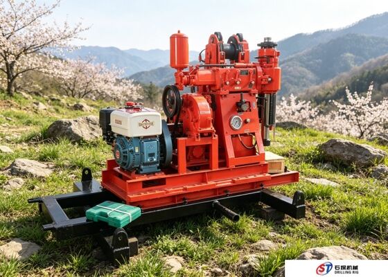 کار آسان موتور دیزل ماشین حفاری سوراخ XY-1A برای اکتشاف