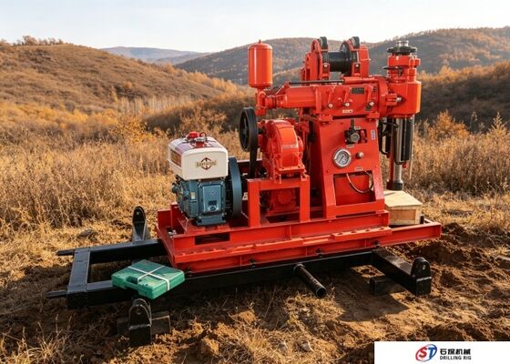 دستگاه حفاری گمانه بادوام دستگاه دیزلی XY1A مناسب برای مجموعه نمونه های زمین عمیق