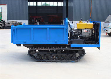 Blue Color 2 Ton Mini Rubber Track Transporter Dumper Truck Operation ساده