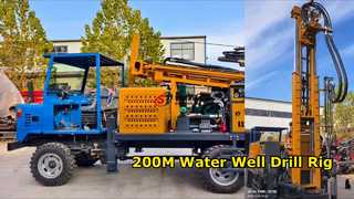 دکل حفاری چاه آب قدرتمند به عمق 200 متر