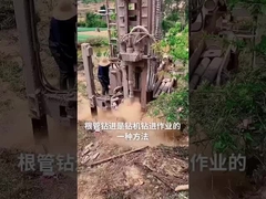 ST 180 گمانه چاه آب عمیق حفاری دکل Yuchai موتور لاستیک خزنده نصب شده