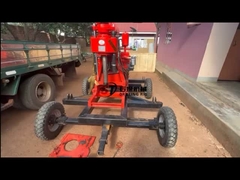 100-150 متر آب چاه حفاری ریگ ماشین OEM قابل حمل هیدرولیک حفاری کم عمق