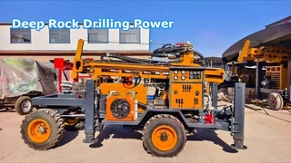 حفاری سنگ قدرتمند 200 متری دیزل Borewell Drill Rig