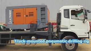 دکل حفاری پنوماتیک بزرگ سوار بر خودرو